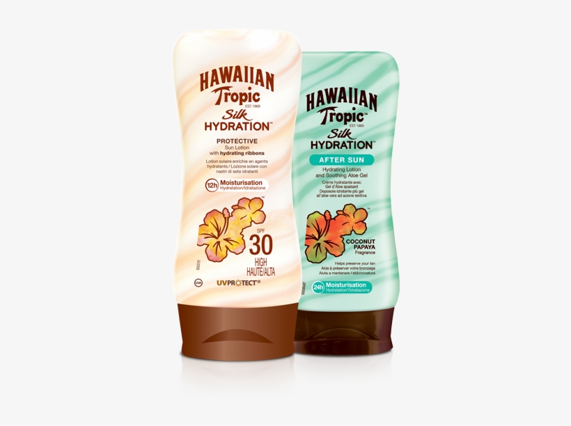 Hawaiian Tropic Silk Hydration Es La Línea De Productos - Hawaiian Tropic Silk Hydration Lotion Protective Sun, transparent png #4079389