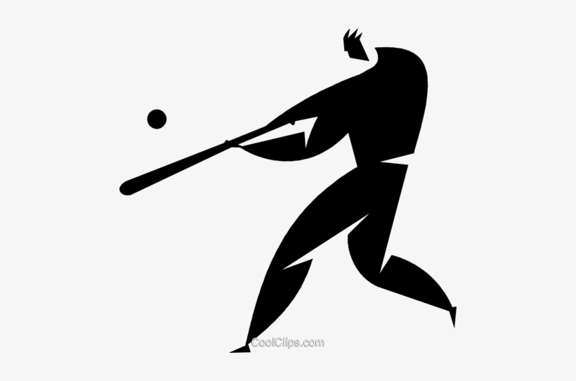 Baseball Player At Bat Royalty Free Vector Clip Art - Illustration, transparent png #4079417