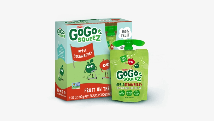 Natural Strawberry Large - Gogo Squeez Apple Apple, transparent png #4079603