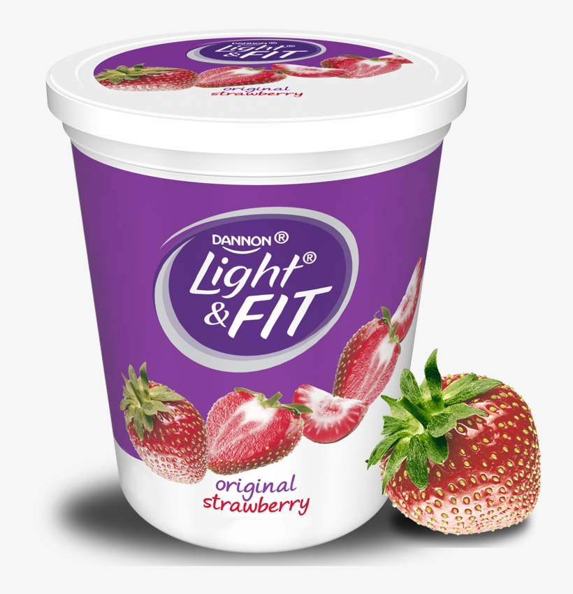 Strawberry Nonfat Yogurt - Light & Fit Yogurt, Greek, Nonfat, Vanilla - 5.3, transparent png #4079839