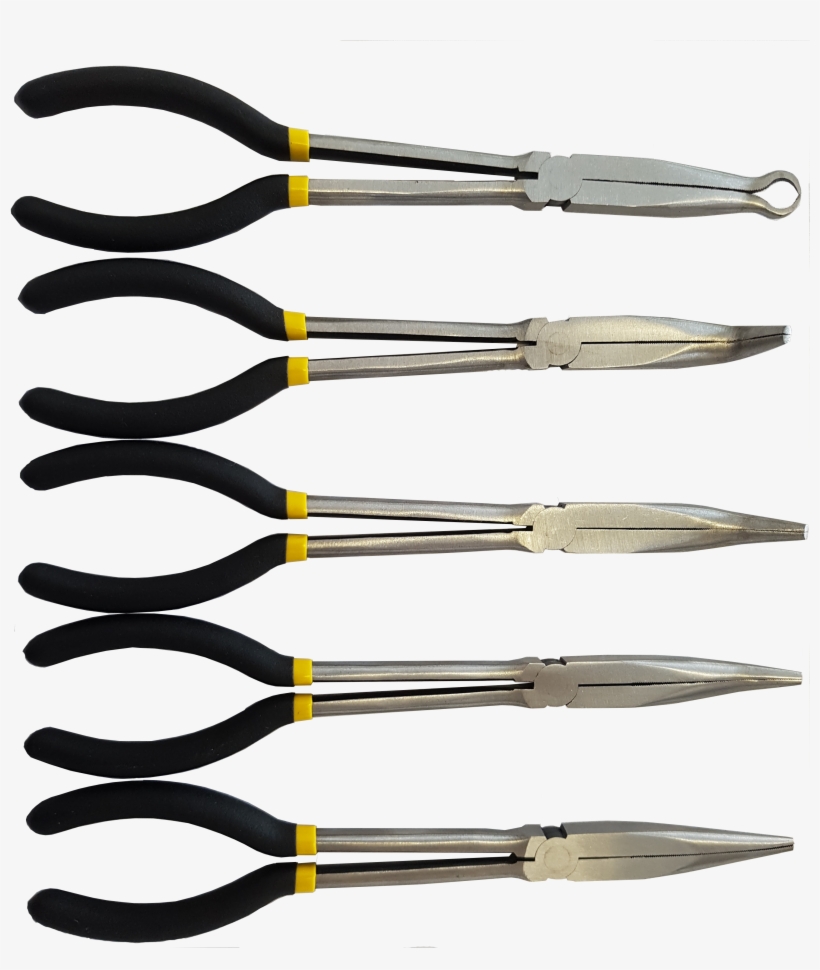5 Pc Long Nose Pliers Set, transparent png #4080559