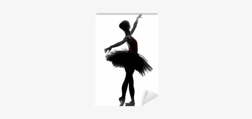 Young Woman Ballerina Ballet Dancer Dancing Silhouette - Uk Ballet Canvas Dance Yoga Gymnastic Shoes, transparent png #4081111