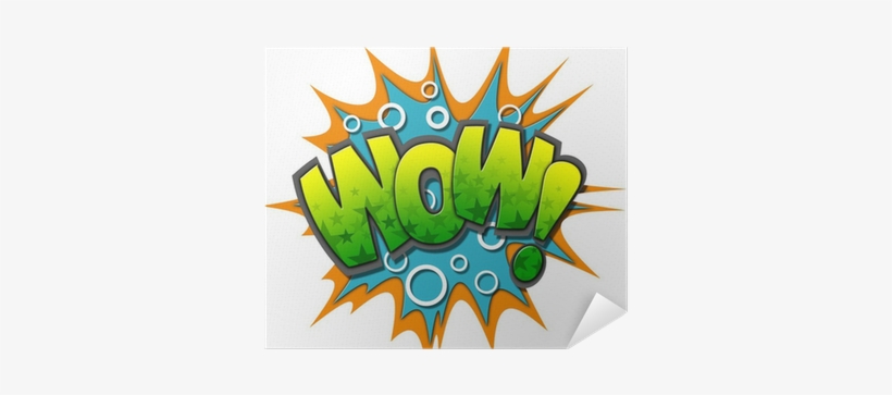 A Wow Comic Book Illustration Isolated On White Background - Comic Book Background, transparent png #4081420