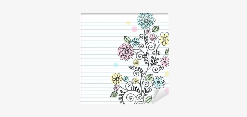 Sketchy Doodle Vines And Flowers Vector Wall Mural - Hero Arts 4" X 4" Mounted Rubber Stamp, Flower Swirl, transparent png #4081725