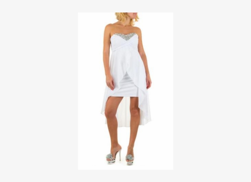 Vestido Escote Corazón Blanco - Dress, transparent png #4081971