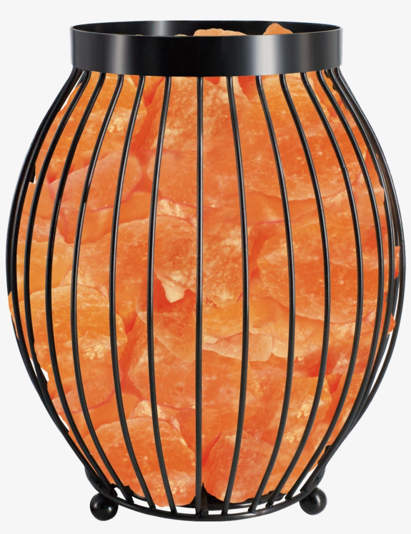 Wbm International Oval Basket Lamp W/ Salt Crystal - Himalayan Glow Oval Basket Lamp With Salt Crystal Chunks, transparent png #4082227