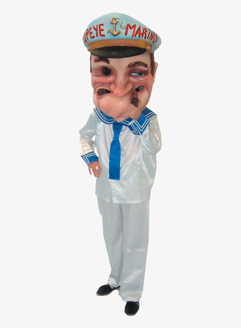 Cabezudo Comparsa Marinero - Cabezudos Popeye, transparent png #4082544