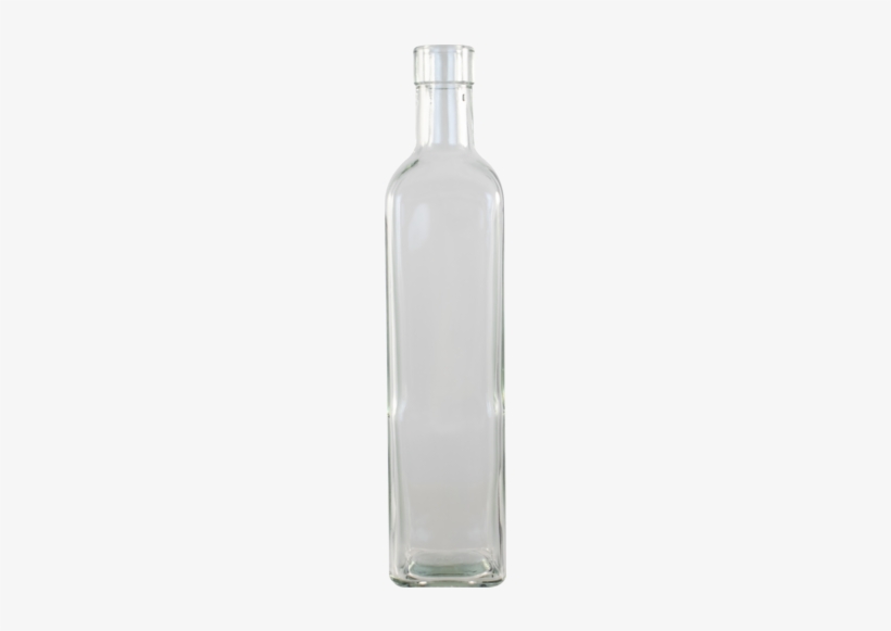 500 Ml Clear Square Sided Glass Bottles- Case Of - Glass Bottle, transparent png #4082642