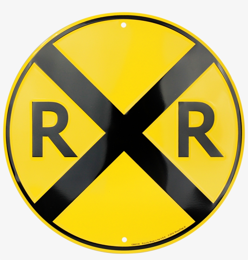 Railroad Crossing Circle Sign - Circle Sign, transparent png #4082680