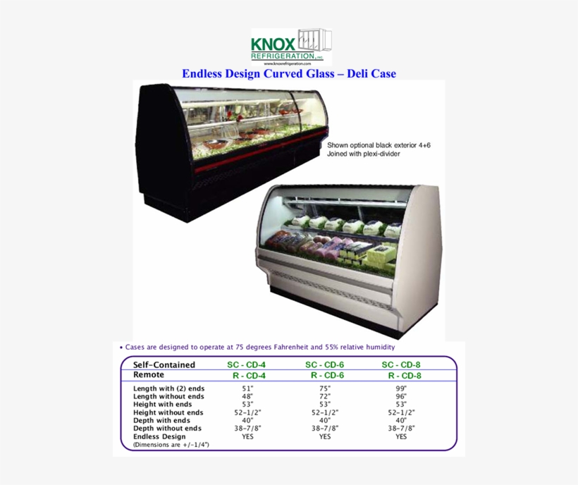 Cd-6 Self Contained Curved Glass Single Duty 75″ Wide - Howard Mccray 51 Refrigerated Deli Curved Glass Display, transparent png #4082731