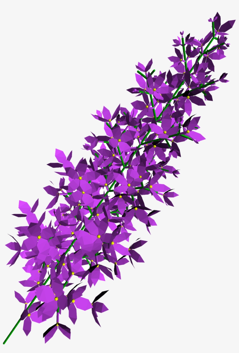 Lilac Flowers Sticker - Purple Flowers Branch Png, transparent png #4082994