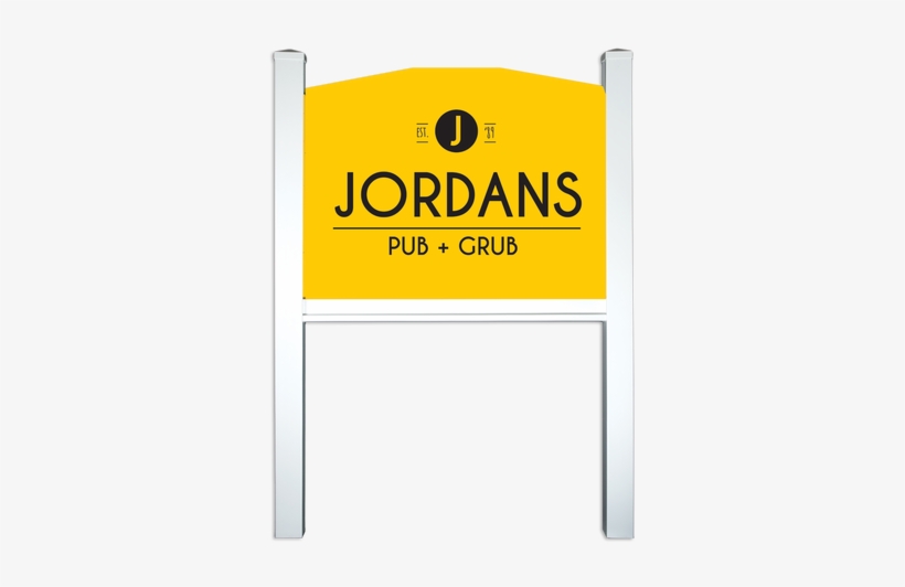 Vinyl Single Rail Frame With Flat Caps - Sign, transparent png #4082998