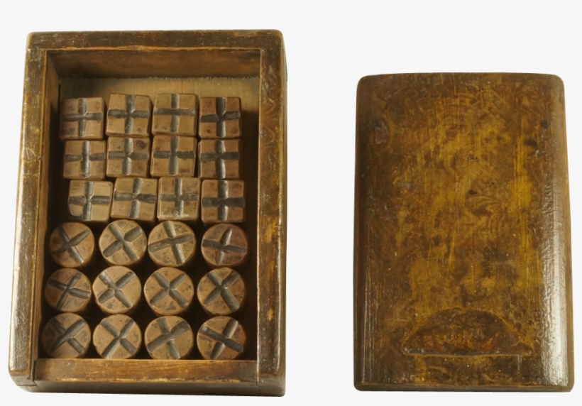 Antique 19th Century Children's Wooden Game Tic Tac - Chess, transparent png #4083383