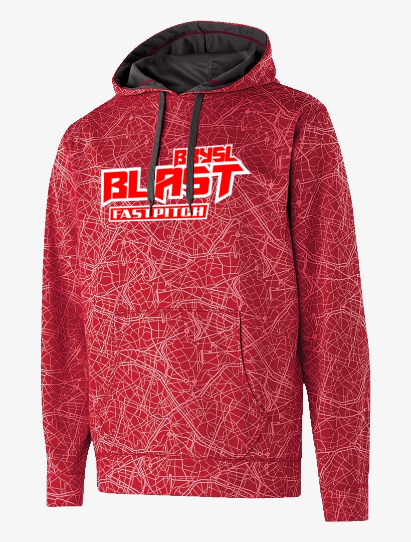 Blast Alt Logo Red Hoodie - Sweatshirt, transparent png #4083496