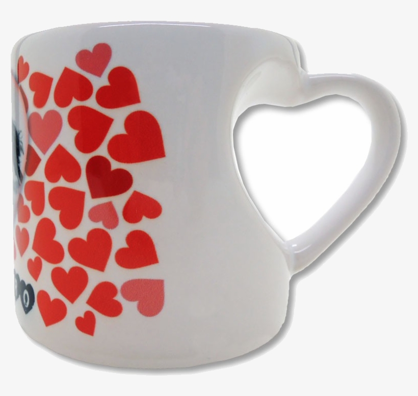 Taza Con Forma Corazón En El Asa - Tazas Asas De Corazon, transparent png #4083679