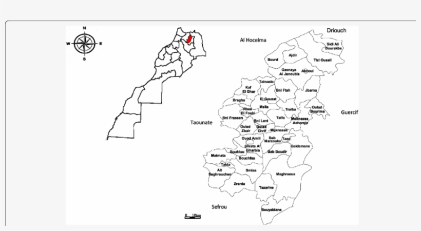 Taza Province On The Map And Its Districts [14] - Map, transparent png #4083875