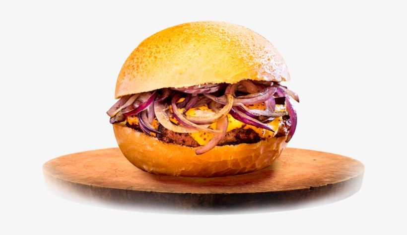 Cheddar - Hamburguer Com Cebola Caramelizada Png, transparent png #4084033