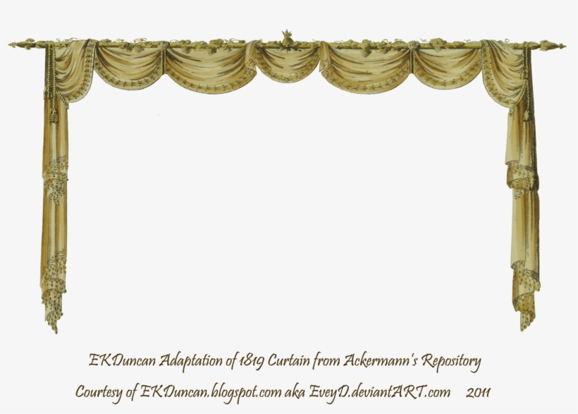 Curtain Background Png Images For Gold Stage Curtains - Vintage Curtains Png, transparent png #4084203