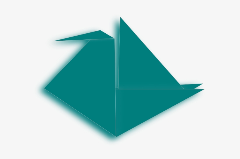 Paper Crane Clip Art At Clker - Origami, transparent png #4084910
