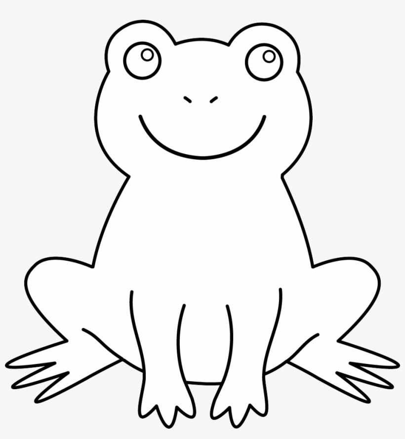 Seahorse Coloring Pages For Kids - Frog Outline No Background, transparent png #4085003