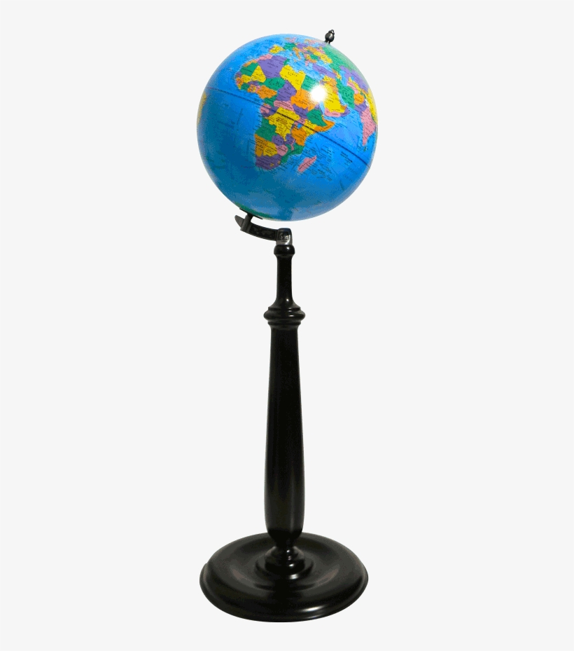 Obelisc Globo Terráqueo 30cm Ø Base De Madera Tallada - Globe, transparent png #4085104