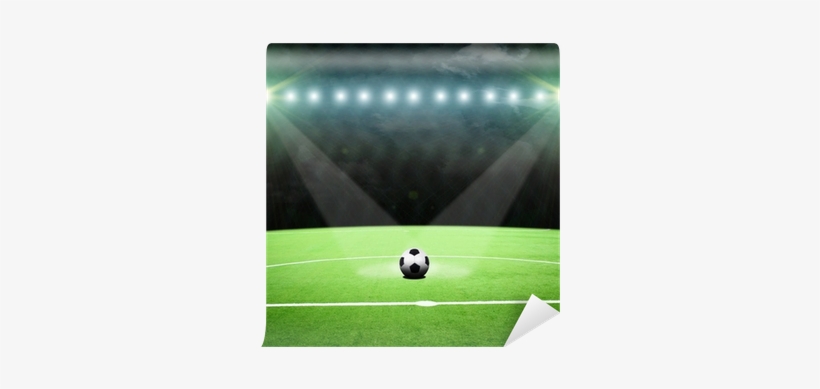 Soccer Stadium With The Bright Lights Wall Mural • - Stadium, transparent png #4085535