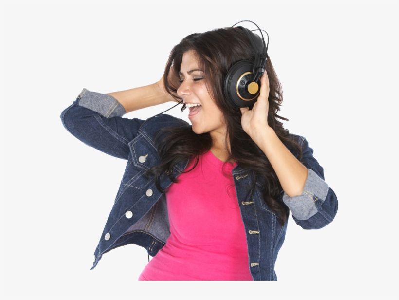 5 Radio Ads From Away That Every Maine Small Business - Girl With Headphone Png, transparent png #4086281