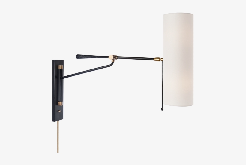 Frankfort Articulating Wall Light In Black And Hand-rubbed - Sconce, transparent png #4086511