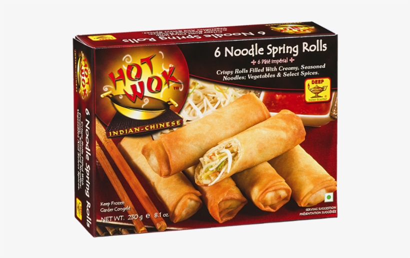 Hot Wok Indian - Chinese Noodle Spring Rolls - 6 Ct, transparent png #4086858