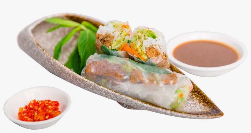 Vegetarian Fresh Spring Roll - Vegetarian Cuisine, transparent png #4087098