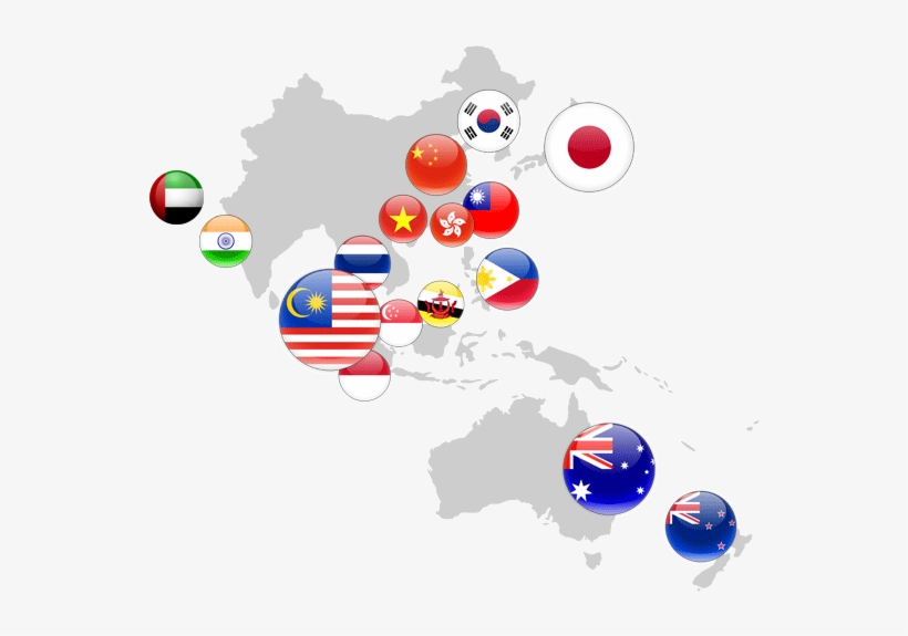 Yakult Worldwide - Asia Pacific White Map Png, transparent png #4088305