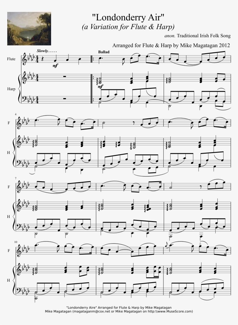 "londonderry Air" Sheet Music Composed By - I M A Member Of The Midnight Crew Sheet Music, transparent png #4089208