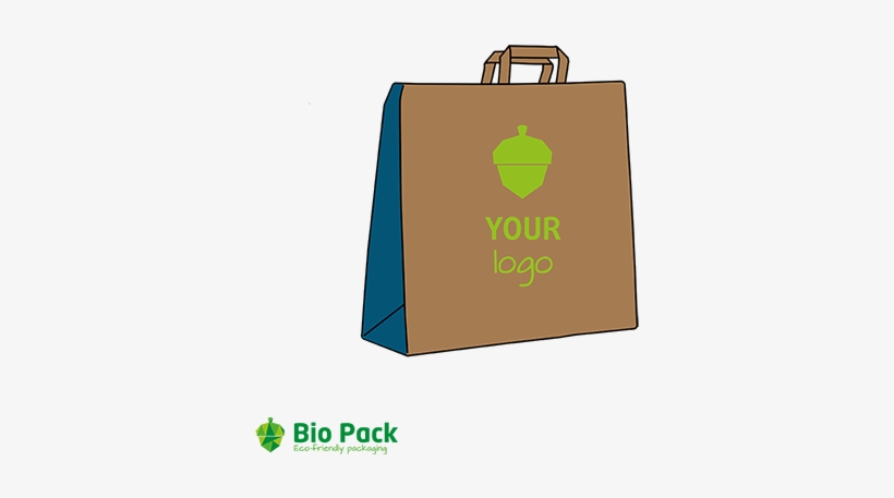 Brown Custom Printed Kraft Paper Carrier Bag - Bag, transparent png #4089946