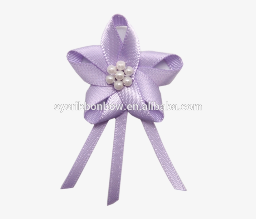 Ribbon Bows With Small Beads Around Middle - Artificial Flower, transparent png #4090257