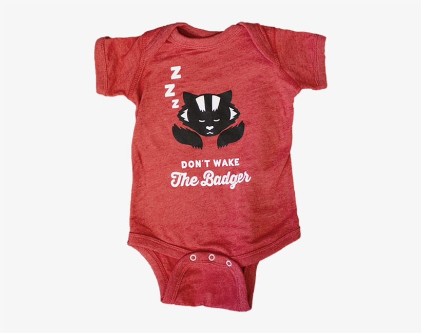 Badger Onesie Front Red Grande - Wisconsin, transparent png #4090278
