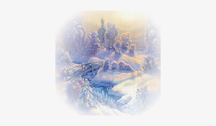 Winter Landscape Paysage Hiver - Tube Paysage Hiver Png, transparent png #4090709
