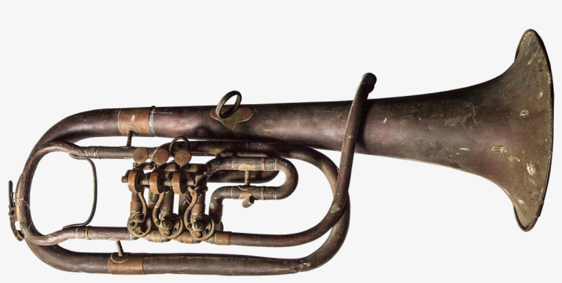 Trumpet Old Brass - Old Trumpet Png, transparent png #4090923