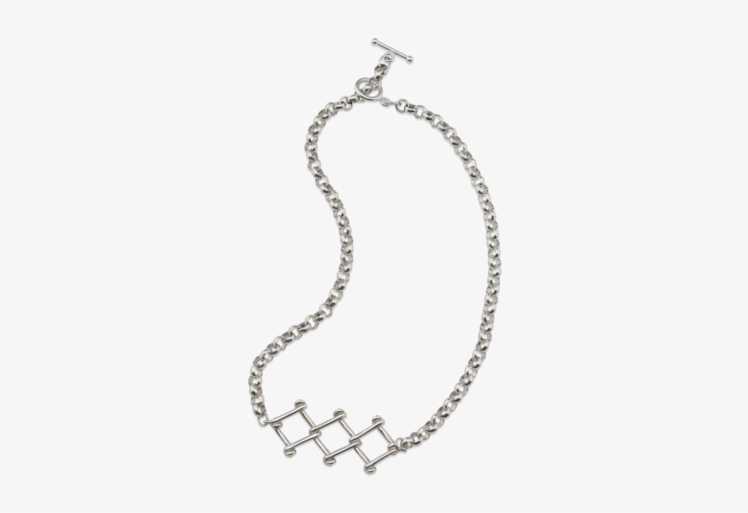 Chain Link Tile Necklace By Mignon Faget - Chain, transparent png #4091526