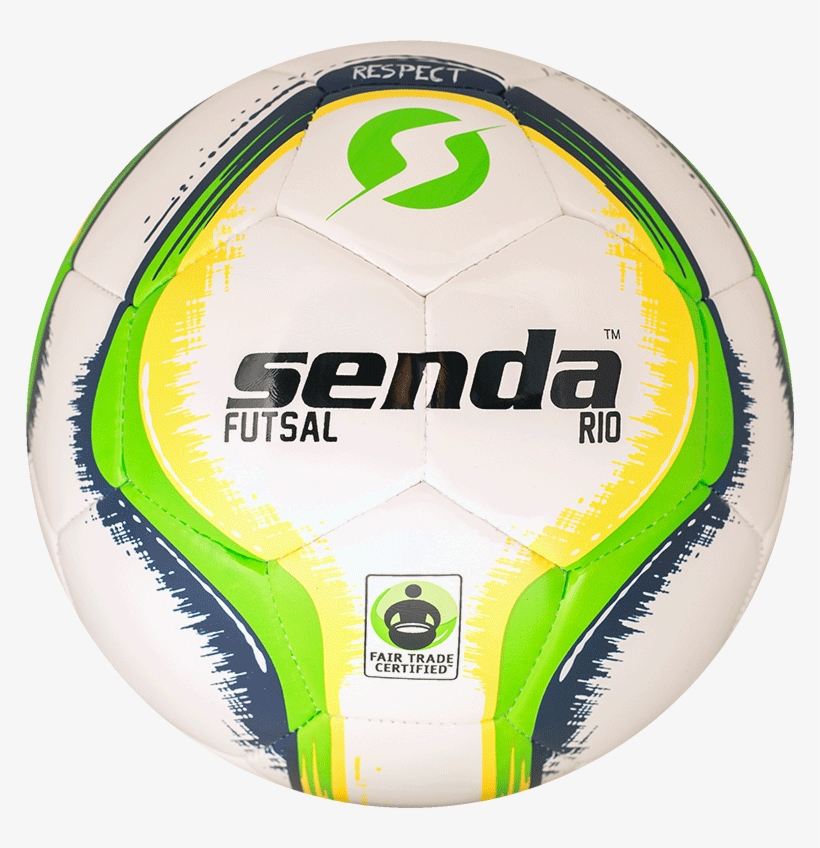 Front Face Of Green And Yellow Senda Rio Training Futsal - Street Soccer Ball, transparent png #4091668