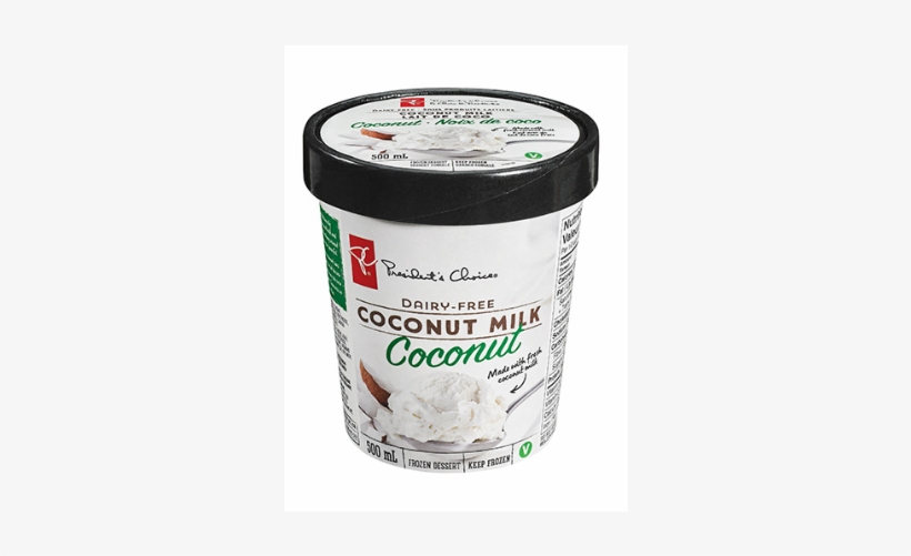 Pc Coconut Dairy-free Coconut Milk Frozen Dessert - President's Choice Dairy Free Ice Cream, transparent png #4092221