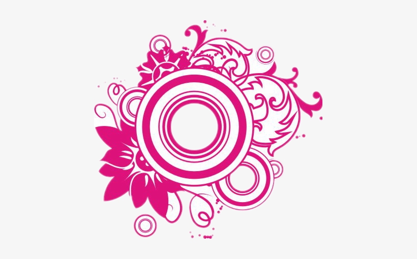 Swirls Pink Flourish Effect Effects Design Vector Vecto - Swirly Circles, transparent png #4092375