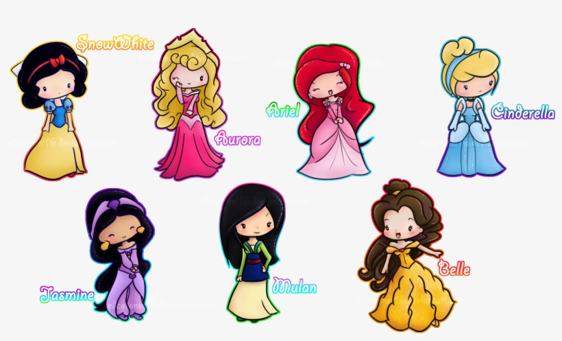 Drawn Princess Chibi - Cute Disney Princess Chibi, transparent png #4092426