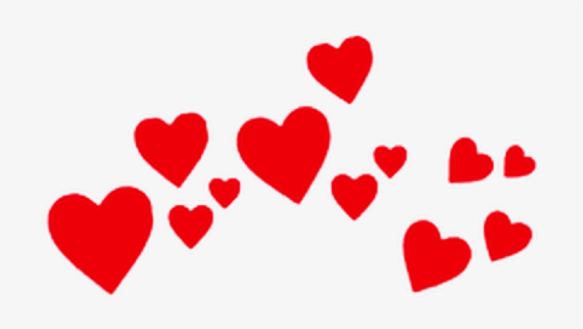 Red Hearts Heart Crown Crowns Heartcrown Heartcrowns - Corazones De Snapchat Png, transparent png #4092592