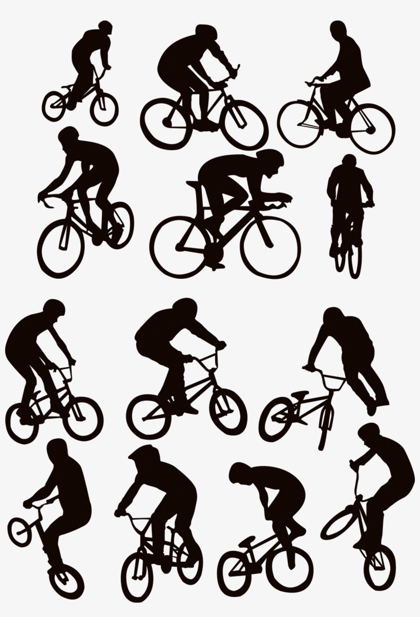 Cycling Silhouette Sport - Bicycle Rider Silhouette, transparent png #4092983
