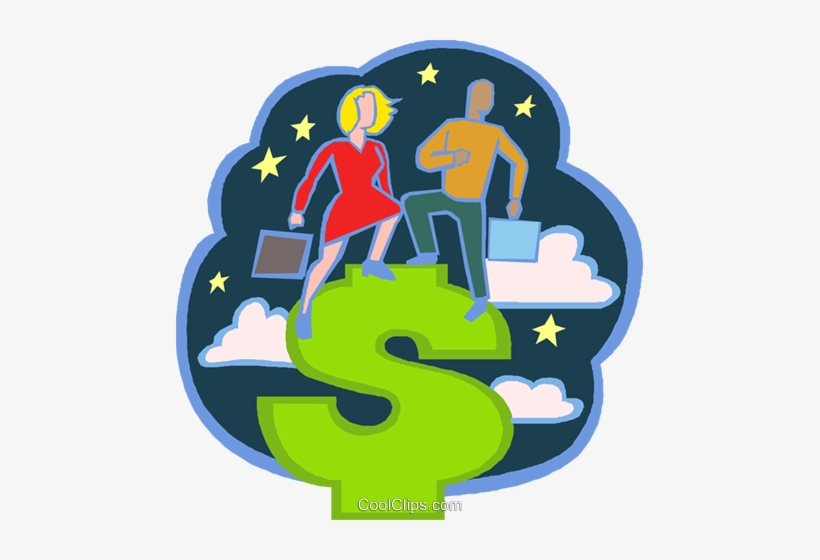 Homem E Mulher Em Pé Sobre Um Cifrão Livre De Direitos - โลโก้ ธ ก ส, transparent png #4093430