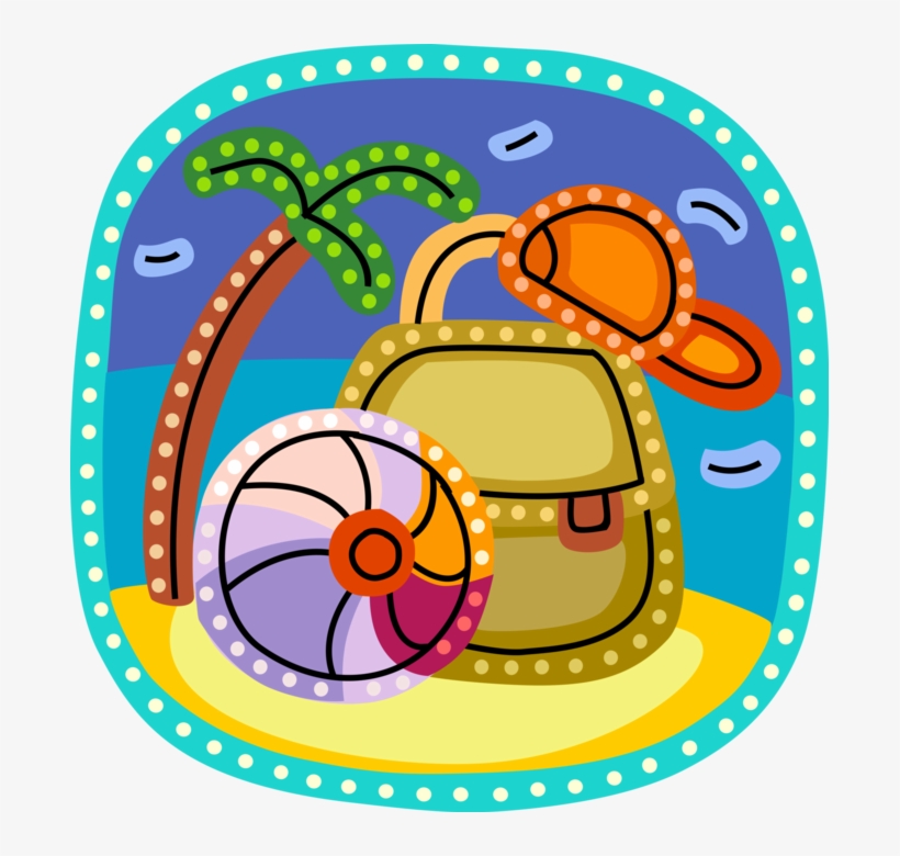 Vector Illustration Of Holiday Vacation Day At The - Necklace, transparent png #4093458