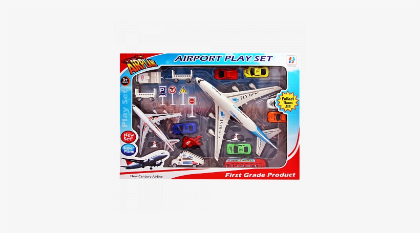 Buy Hong Sheng Airplane With Cars Airport Play Set - Wide-body Aircraft, transparent png #4093960