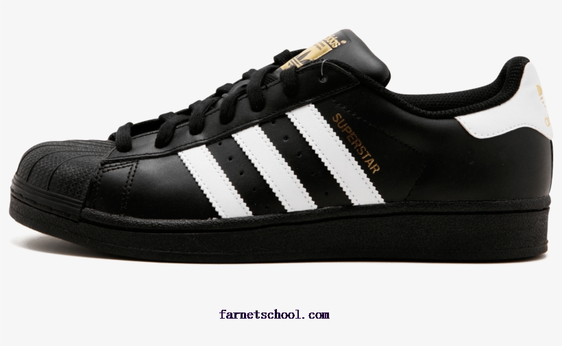 Mens Adidas Superstar Foundation Shoes Cblack,ftwwht,cblack - Shoe, transparent png #4094419