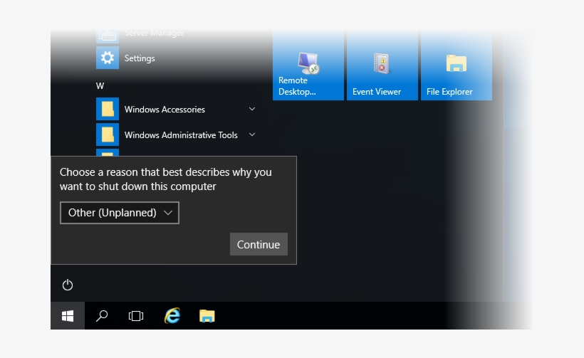 Disable Shutdown Event Tracker On Windows Server - Windows Server 2016, transparent png #4094464