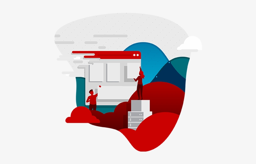 Illustration Of Cloud Native App Dev, Hybrid Cloud, - Graphic Design, transparent png #4095068